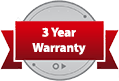 3 Year Warranty